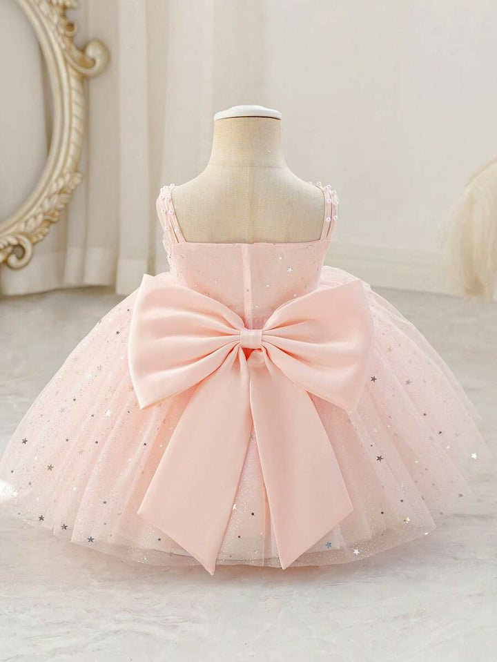 TinyTulle Sparkling Pink Tulle Starry Sky Princess Dress for Baby Girls