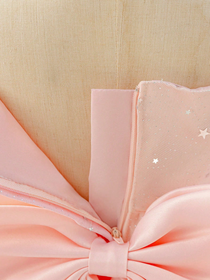TinyTulle Sparkling Pink Tulle Starry Sky Princess Dress for Baby Girls