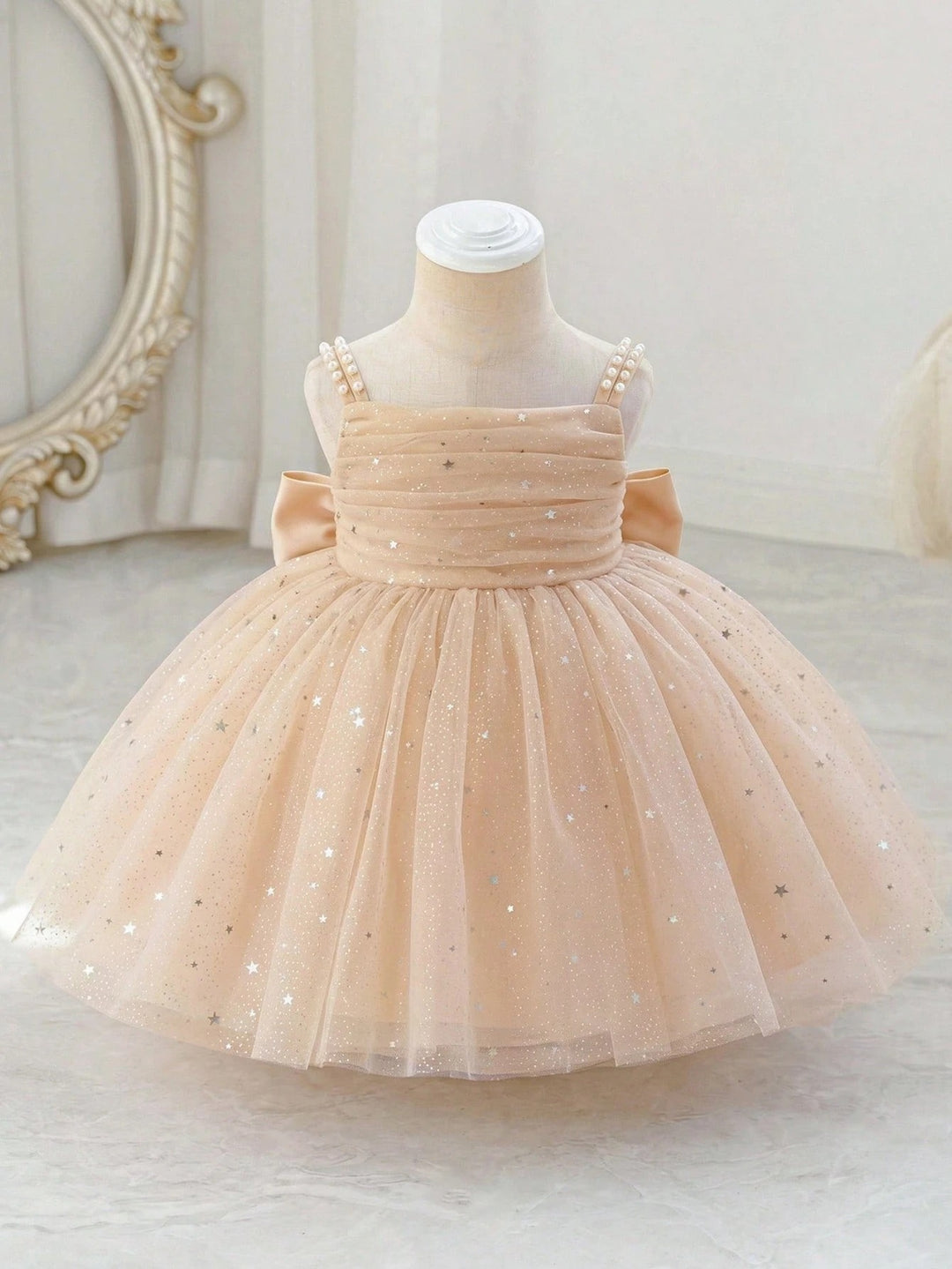 TinyTulle Sparkling Pink Tulle Starry Sky Princess Dress for Baby Girls