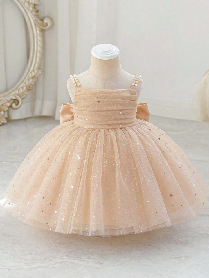TinyTulle Sparkling Pink Tulle Starry Sky Princess Dress for Baby Girls