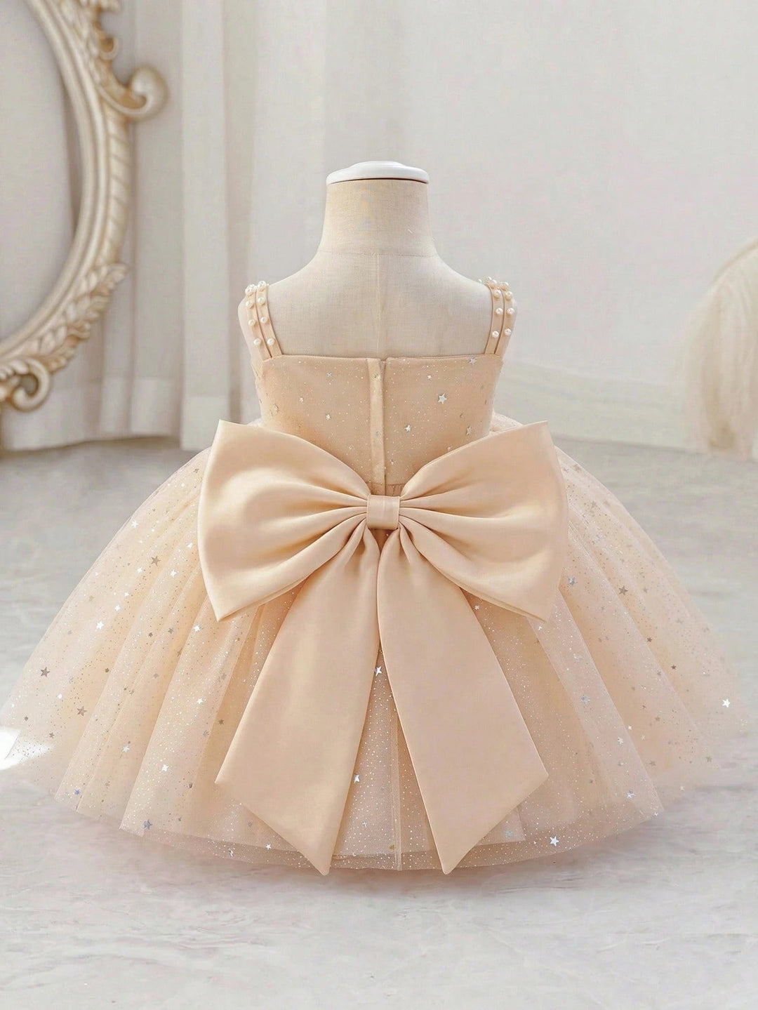 TinyTulle Sparkling Pink Tulle Starry Sky Princess Dress for Baby Girls