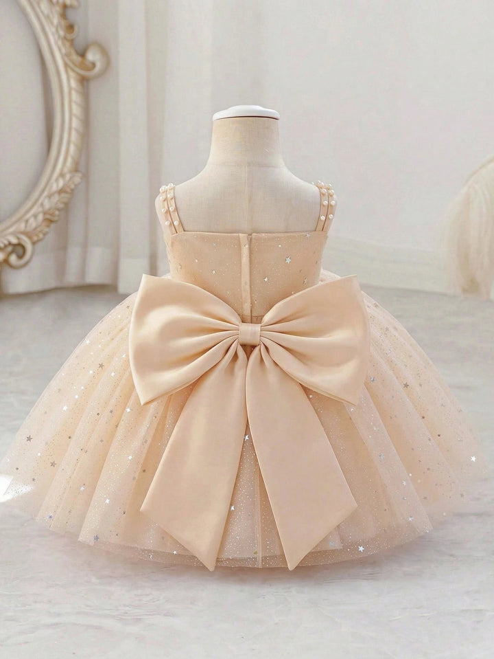TinyTulle Sparkling Pink Tulle Starry Sky Princess Dress for Baby Girls