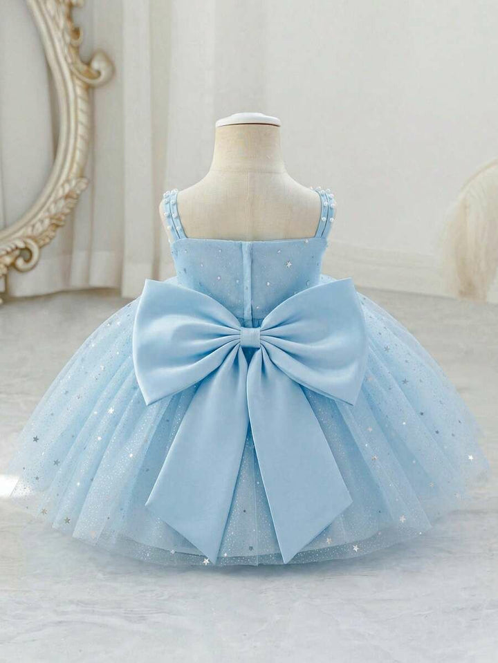 TinyTulle Sparkling Pink Tulle Starry Sky Princess Dress for Baby Girls