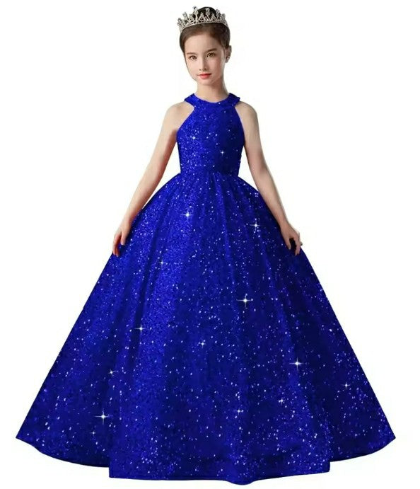 TinyTulle Sparkly Sequin Flower Girl Dress Pageant Party Gown