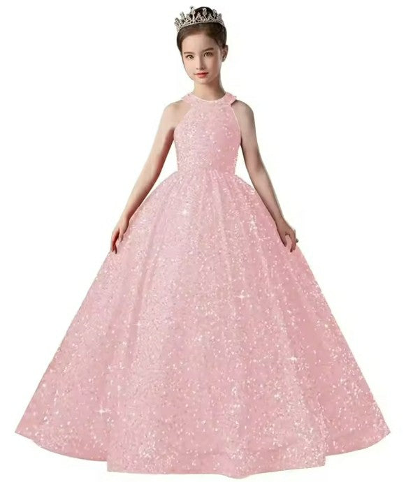 TinyTulle Sparkly Sequin Flower Girl Dress Pageant Party Gown