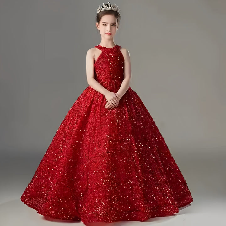 TinyTulle Sparkly Sequin Flower Girl Dress Pageant Party Gown