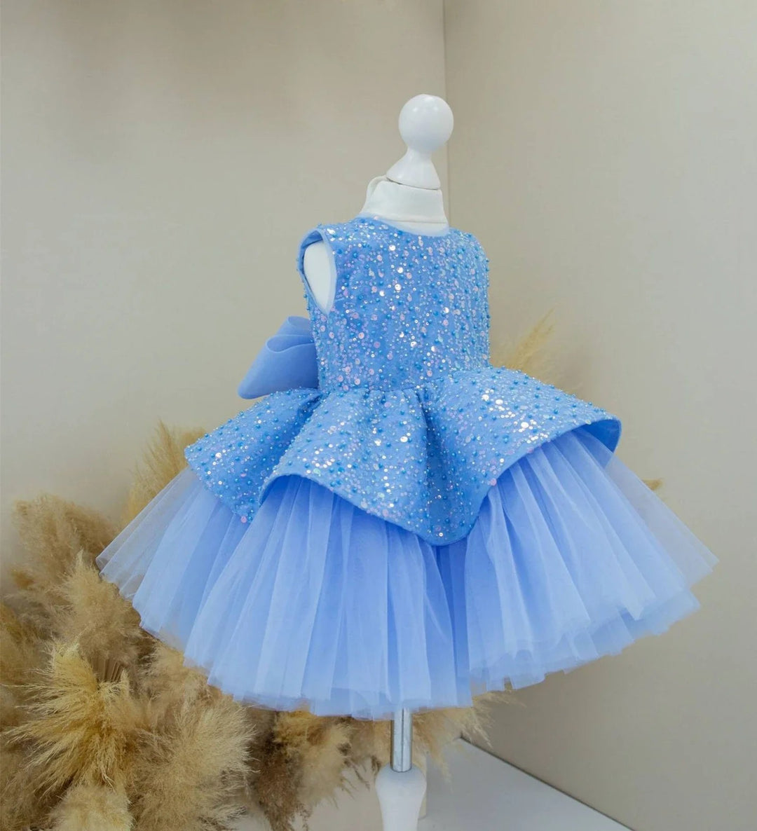 TinyTulle Lilac Sparkling Tiered Tulle Flower Girl Birthday Party Dress