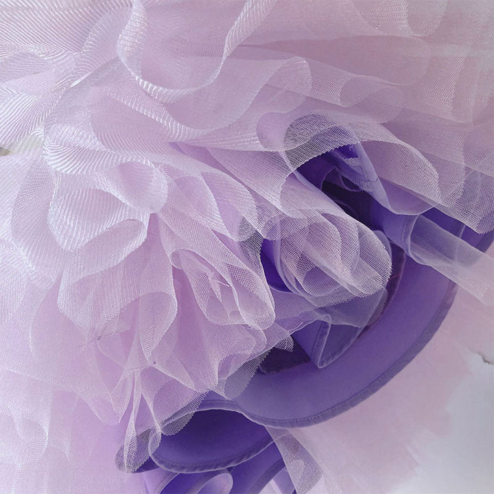 TinyTulle Lavender Dream Tulle Flower Girl Dress with Delicate Pearls Accents