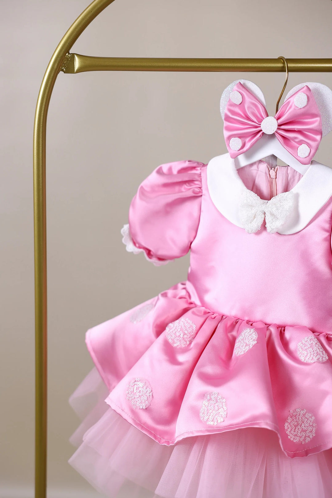 TinyTulle Pink Polka Dot Tutu Dress for Baby Girl&