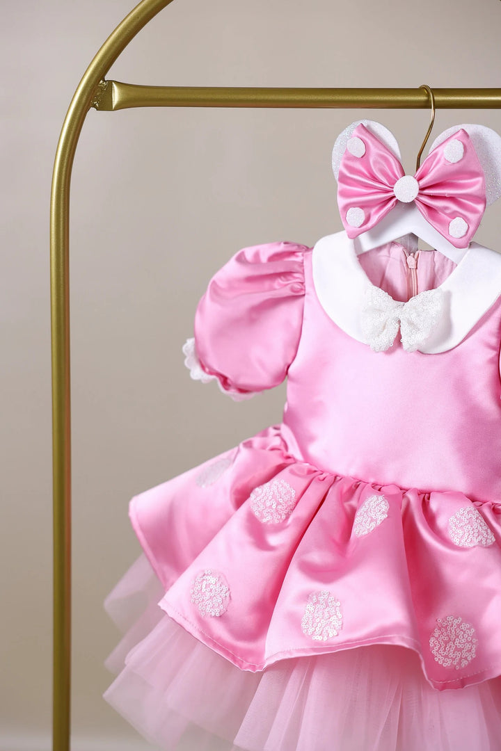 TinyTulle Pink Polka Dot Tutu Dress for Baby Girl&