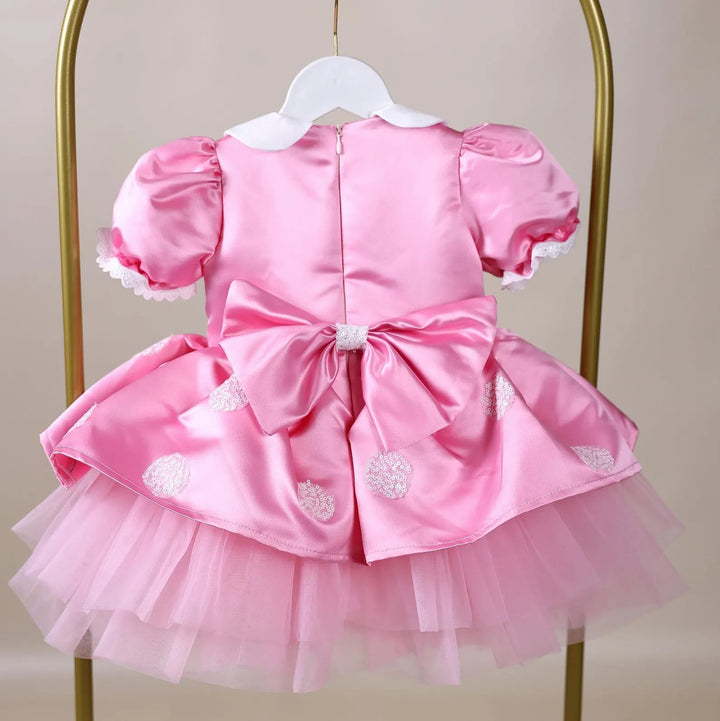 TinyTulle Pink Polka Dot Tutu Dress for Baby Girl&