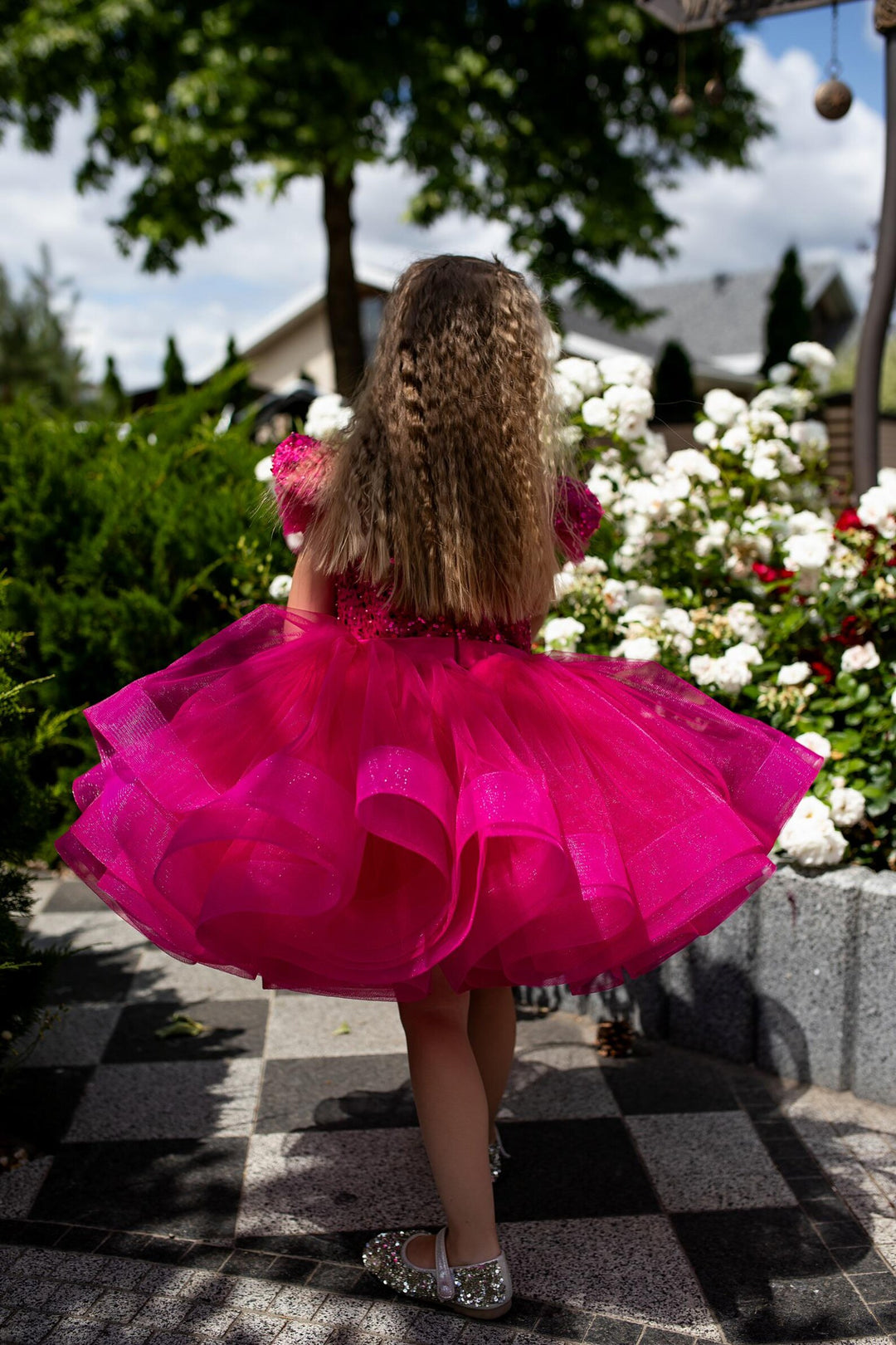 TinyTulle Turquoise Sequin Tulle Baby Girls Dress 1st Birthday Party &amp; Pageant Gown