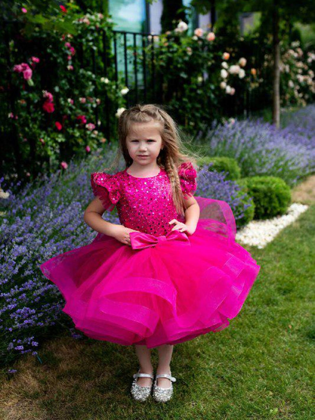 TinyTulle Turquoise Sequin Tulle Baby Girls Dress 1st Birthday Party &amp; Pageant Gown