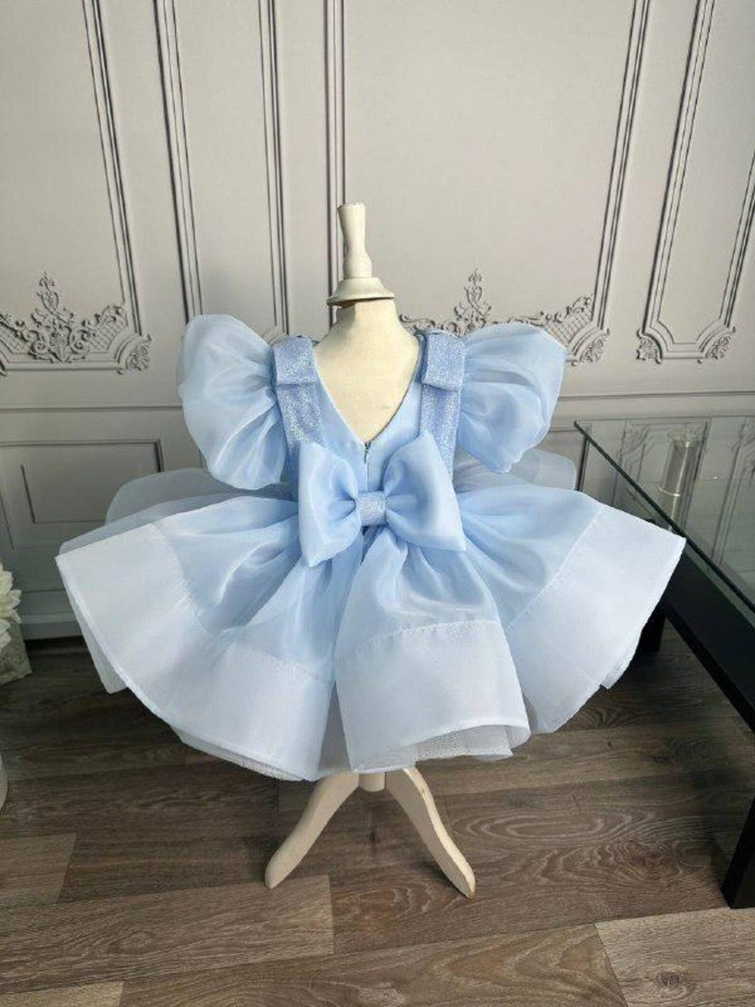 TinyTulle Baby Blue Tutu Birthday Dress for Toddler Girls – First Birthday &amp; Special Occasion Gown