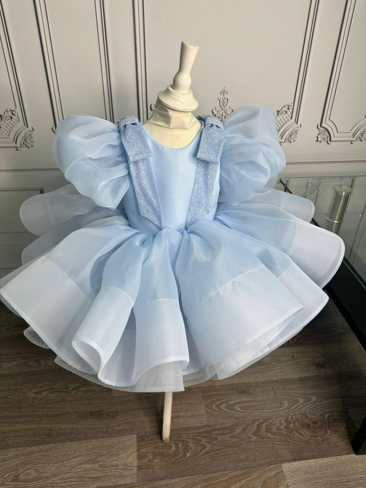 TinyTulle Baby Blue Tutu Birthday Dress for Toddler Girls – First Birthday &amp; Special Occasion Gown