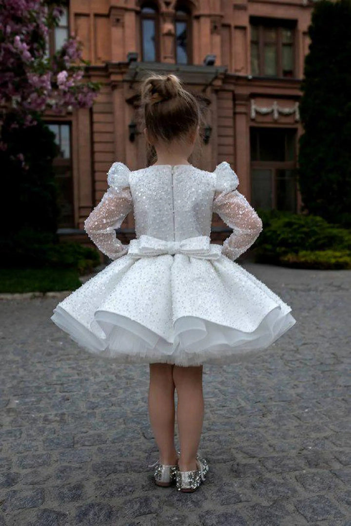 TinyTulle Sparkling Purple Sequin Flower Girl Dress for Pageant &amp; First Birthday