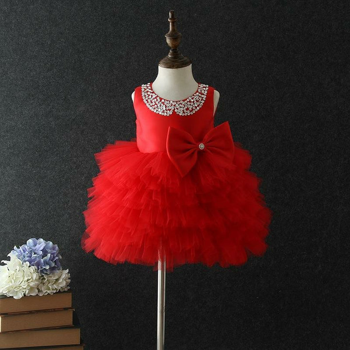TinyTulle Sleeveless Tiered Tulle Princess Tutu Dress for Baby Girls