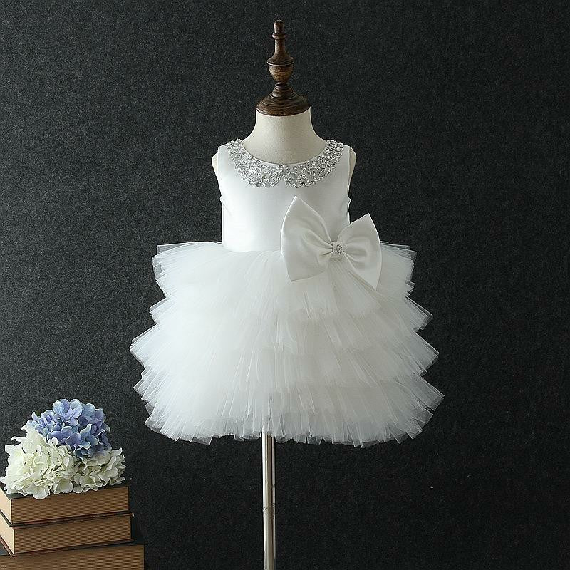 TinyTulle Sleeveless Tiered Tulle Princess Tutu Dress for Baby Girls